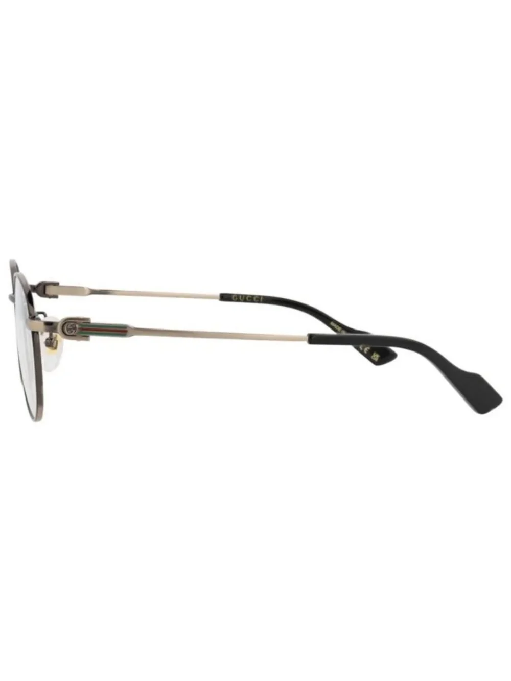 New Gucci Womens Round/Oval Gold Gold Transparent Fashion Designer Eyeglasses